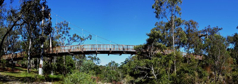 23HerbertonPan28.JPG - Herberton Historic Village - Suspension bridge over Wild River