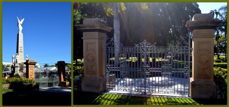 29Mbrgh16.jpg - Maryborough - ANZAC and Soldier's Memorial gates at Queen's Park